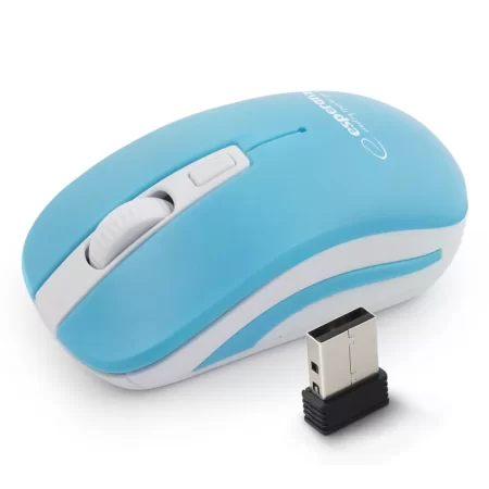 MYSZ BEZPRZ. 2.4GHZ 4D OPT. USB URANUS NIEB/BIAŁA
