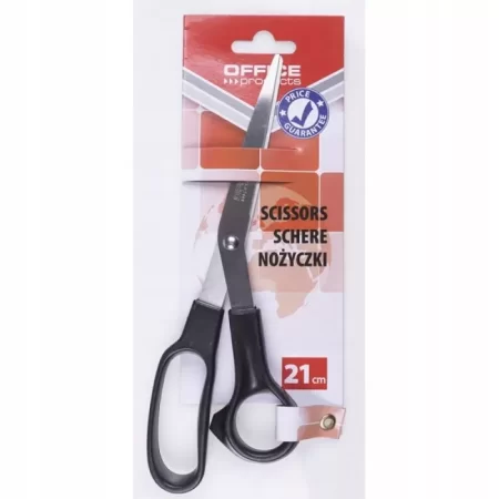 NOŻYCZKI BIUROWE OFFICE PRODUCTS KLASYCZNE 21CM CZARNE