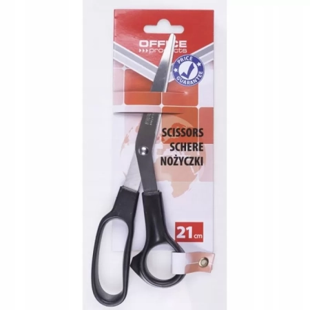 NOŻYCZKI BIUROWE OFFICE PRODUCTS KLASYCZNE 21CM CZARNE
