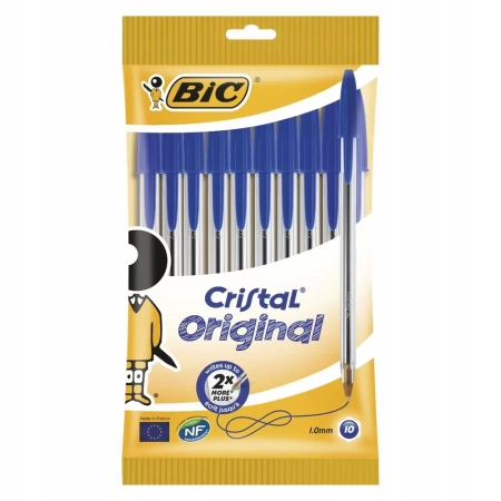 DŁUGOPIS BIC CRISTAL ORIGINAL NIEBIESKI A10