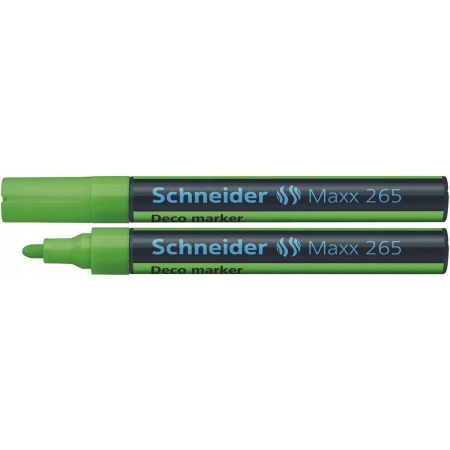 MARKER KREDOWY SCHNEIDER MAXX 265 DECO OKRĄGŁY 2-3MM JASNOZIELONY