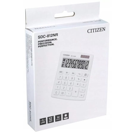 Kalkulator biurowy Citizen 812NRWHE 12 CYFR BIAŁY