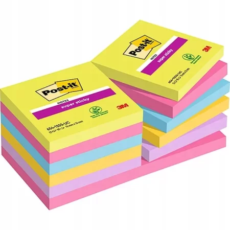 Kolorowe karteczki samoprzylepne Post-it 12szt