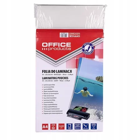 FOLIA DO LAMINACJI BŁYUSZCZĄCA A4 2X80mic 100szt