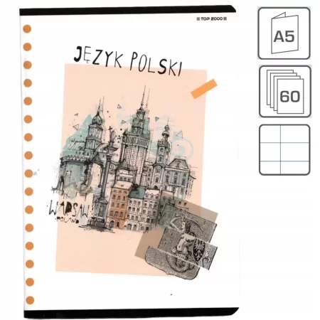 ZESZYT A5 60K LINIA JĘZYK POLSKI