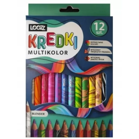 KREDKI OŁÓWKOWE MULTIKOLOR LOOZZ 12K