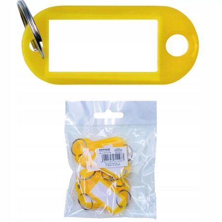ZAWIESZKA NA KLUCZE OFFICE PRODUCTS 50X20MM ŻÓŁTA A10