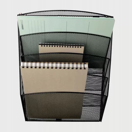 ZESTAW 5 PÓŁEK OFFICE SET METALOWY A4 CZARNY