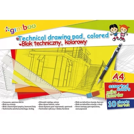 BLOK TECHNICZNY GIMBOO 150G A4 10K MIX