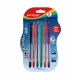 DŁUGOPIS KLASYCZNY KEYROAD BALL PEN SOFT JET 0,7MM 6SZT MIX