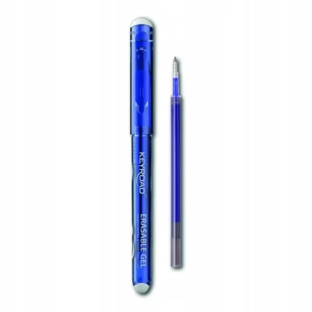 DŁUGOPIS WYMAZYWALNY KEYROAD 0,7MM PLUS WKŁAD/ZAPAS BLISTER NIEBIESKI