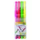 DŁUGOPIS ŻELOWY GIMBOO FLUO 0,8MM 4SZT MIX