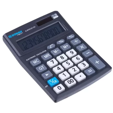 KALKULATOR BIUROWY DONAU TECH OFFICE 12-CYFR 137X101X30MM CZARNY