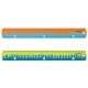 LINIJKA Z UCHWYTEM KEYROAD CORAL 30CM MIX