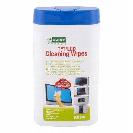 CHUSTECZKI D.RECT DO CZYSZCZENIA EKRANÓW TFT/LCD 100SZT