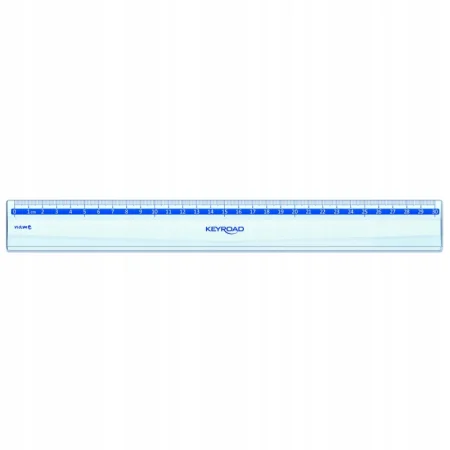 LINIJKA PLASTIKOWA KEYROAD 30CM TRANSPARENTNA