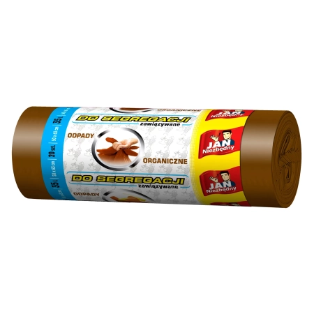 WORKI NA ŚMIECI JAN NIEZBĘDNY DO SEGREGACJI EASY PACK BRĄZOWE 35L A20