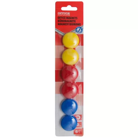 MAGNESY DO TABLIC OKRĄGŁE 40MM OFFICE PRODUCTS MIX 4szt
