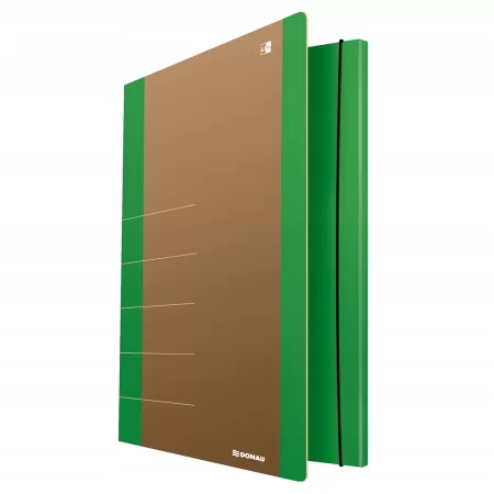 TECZKA Z GUMKĄ DONAU LIFE KARTON A4 500GSM 3-SKRZ ZIELONY