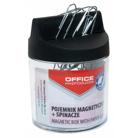 POJEMNIK MAGNETYCZNY NA SPINACZE OKRĄGŁY ZE SPINACZAMI TRANSPARENTNY
