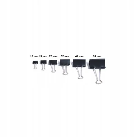 KLIPY DO DOKUMENTÓW OFFICE PRODUCTS 19MM 12SZT CZARNE