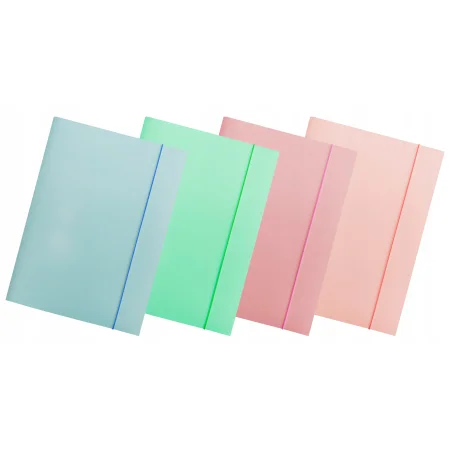 TECZKA Z GUMKĄ OFFICE PRODUCTS PASTEL KARTON/LAKIER A4 300GSM 3-SKRZ. MIX