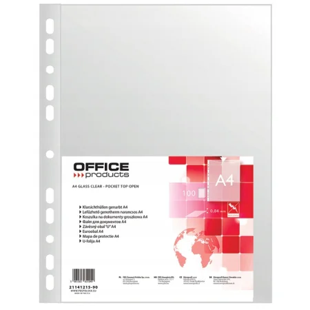 KOSZULKI NA DOKUMENTY OFFICE PRODUCTS PP A4 GROSZKOWE 40MIKR 100szt