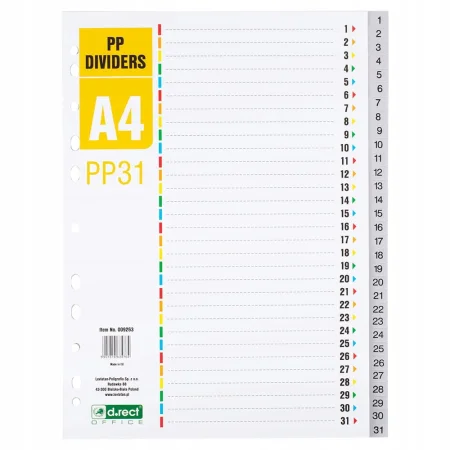 PRZEKŁADKI PP 1-31 D.RECT PP31