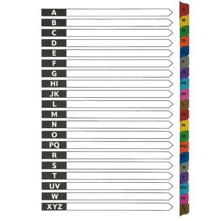 PRZEKŁADKI D.RECT INDEX LAMINOWANY A-Z