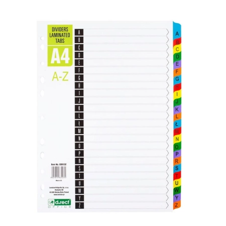 PRZEKŁADKI D.RECT INDEX LAMINOWANY A-Z
