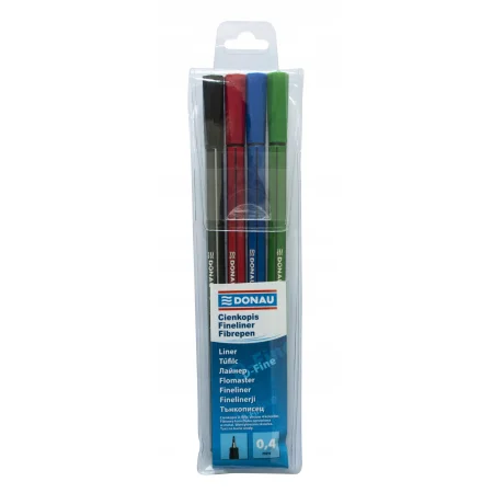 ZESTAW 4 CIENKOPISÓW DONAU D0FINE 0,4MM 4SZT W ETUI