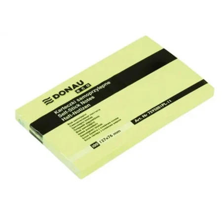 BLOCZEK SAMOPRZYLEPNY DONAU ECO 127X76MM 1X100K JASNOŻÓŁTY