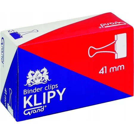 KLIPY DO DOKUMENTÓW OFFICE PRODUCTS 41MM 12SZT CZARNE