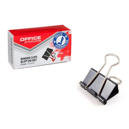 KLIPY DO DOKUMENTÓW OFFICE PRODUCTS 25MM 12SZT CZARNE