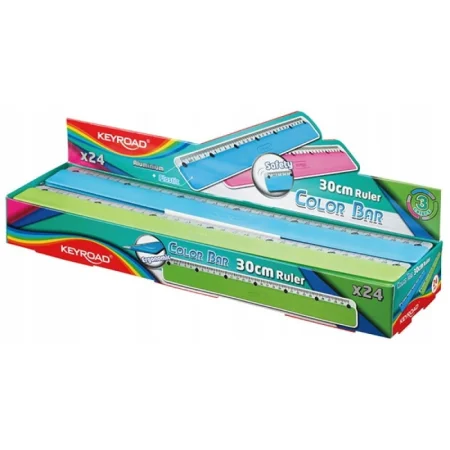 LINIJKA KEYROAD COLOR BAR 30CM MIX