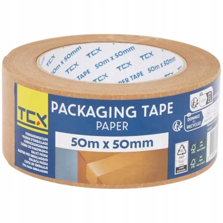 TAŚMA PAKOWA PAPIEROWA KRAFT TCX 50MM X 50M
