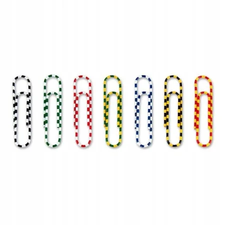 SPINACZE KOLOROWE OFFICE PRODUCTS POWLEKANE 28MM W PUDEŁKU MIX 100szt