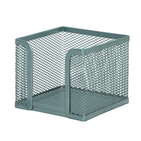 POJEMNIK NA KARTECZKI Q-CONNECT OFFICE SET METALOWY SREBRNY