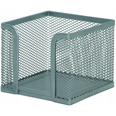 POJEMNIK NA KARTECZKI Q-CONNECT OFFICE SET METALOWY SREBRNY
