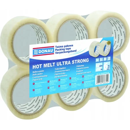 TAŚMA PAKOWA DONAU HOT-MELT TRANSPARENT 48/66M