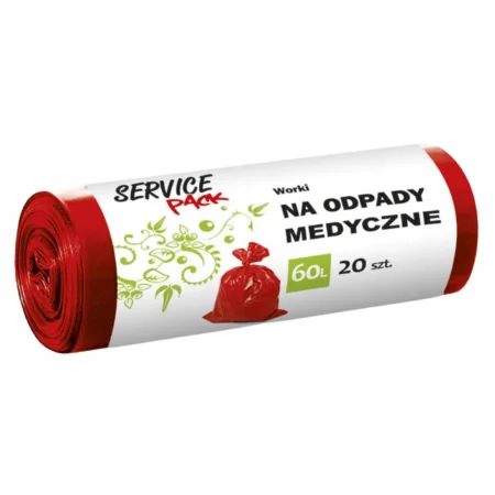 WORKI NA ODPADY MEDYCZNE STELLA LDPE 60L 20szt