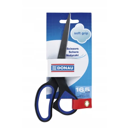 NOŻYCZKI BIUROWE DONAU SOFT GRIP 16,5CM NIEBIESKIE