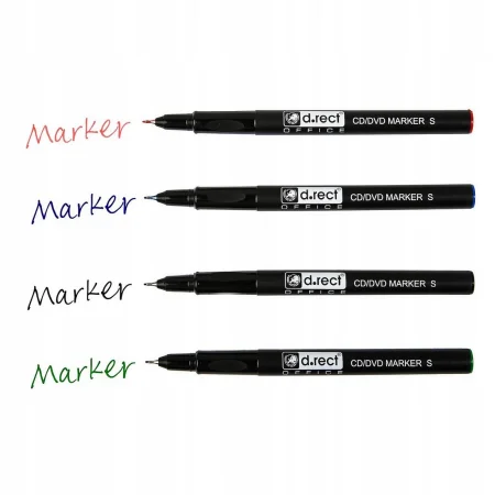 MARKER D.RECT CD 0,4-0,5 S x 4 KOLORY ZESTAW