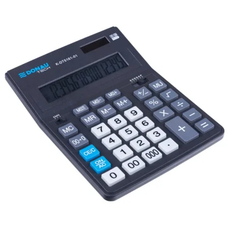 KALKULATOR BIUROWY DONAU TECH OFFICE 16-CYFR 201X155X35MM CZARNY