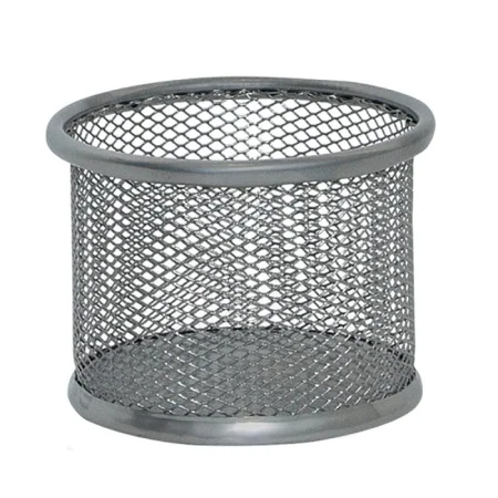 POJEMNIK NA PRZYBORY Q-CONNECT METALOWY 90X68MM SREBRNY