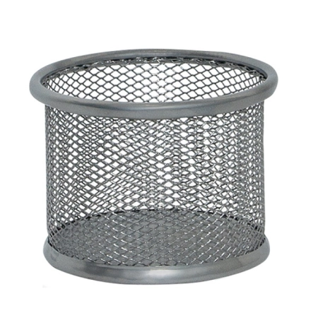 POJEMNIK NA PRZYBORY Q-CONNECT METALOWY 90X68MM SREBRNY