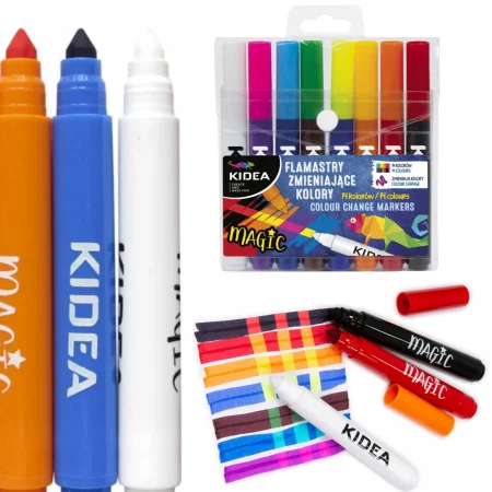 FLAMASTRY ZE STOŻKOWĄ KOŃCÓWKA JUMBO KIDEA 8K
