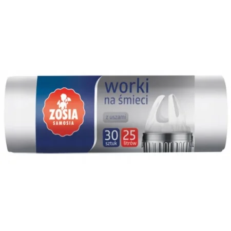ZOSIA SAMOSIA WORKI NA ŚMIECI Z USZAMI BIAŁE 25L A30