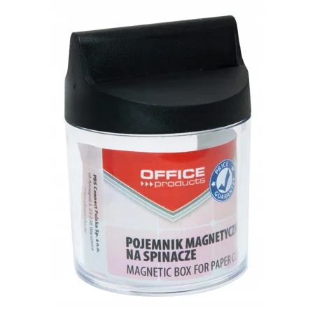 POJEMNIK MAGNETYCZNY NA SPINACZE OFFICE OKRĄGŁY BEZ SPINACZY TRANSPARENTNY