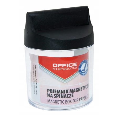 POJEMNIK MAGNETYCZNY NA SPINACZE OFFICE OKRĄGŁY BEZ SPINACZY TRANSPARENTNY